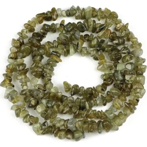 YHBZRET Labradorite Irregular Moonstone Gravel Beads Natural Stone long 86cm Chips Bead for Jewelry making bracelet Necklace DIY