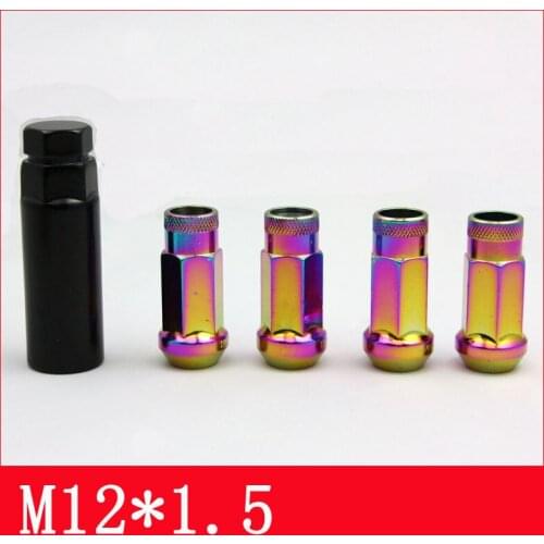 AMK racing Muteki SR48 Racing LUG NUTS 12X1.5 ACORN RIM EXTENDED OPEN END FOR universal Nissan Toyota Mazda Chevrolet