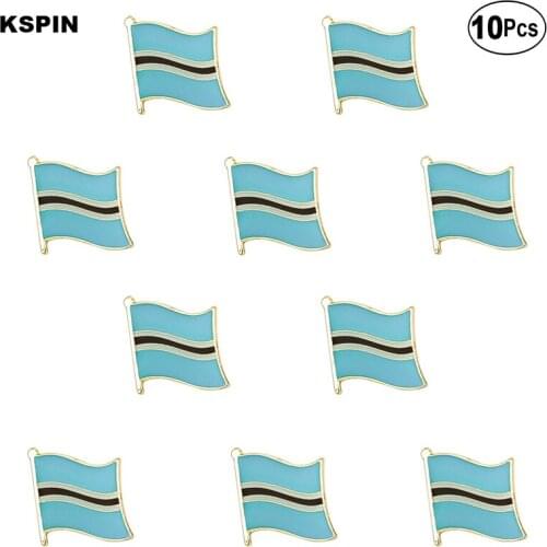 Botswana Flag Lapel Pin Flag badge Brooch Pins Badges 10Pcs a Lot