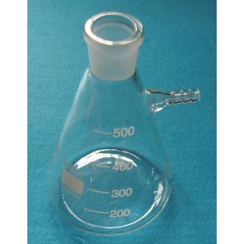 500ml,24/29,Glass Filtering Flask,Lab Filtration Bottle,10mm Hose Vacuum Adapter