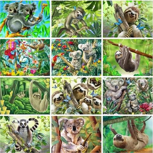 5D Diamond Painting Koala Full Square/Round Rhinestone Mosaic Diamond Embroidery Sloth Animals Cross Stitch Kit Home Decor