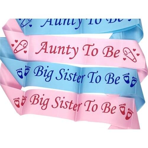 Baby Shower Satin Ribbon Mummy To Be Sashes Nanny Aunty Grandma Big Sister To Be Party Sashes Shoulder Strap Hen Party Decor