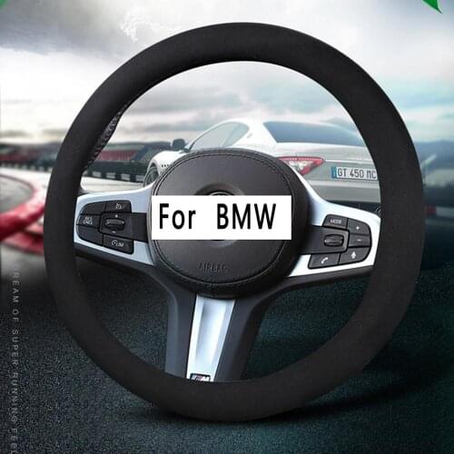 Car Suede leather Steering-wheels Cover for BMW 1 2 3 4 5 6 7 Z Series E46 E90 E87 F20 F22 F45 F30 G20 E60 F10 G30 F01 G11 E89