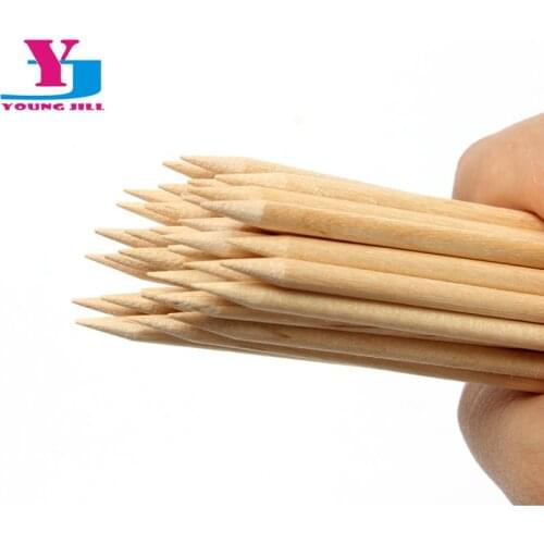 20pcs/lot High Quality Wood Stick For Nail Art Brand Orange Wooden Sticks Cuticle Pusher Pedicure Manicure Beauty Sticker Tools