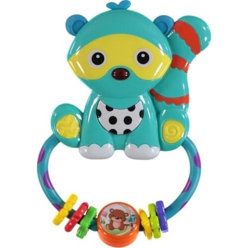 Jaju Baby, Toy Musician Raccoon Rattle 0+ Age Blue, Colorful Baby Toy