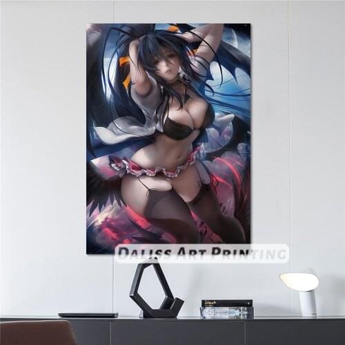 Canvas Anime Akeno Pictures Home Decoration Paintings Poster HD Prints Wall Art Modular Living Room Framed