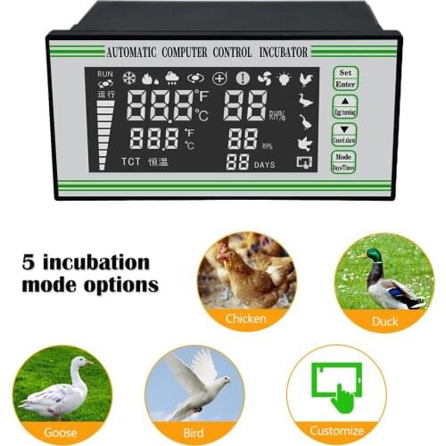 Incubator Controller Thermostat Full Automatic Multifunction Egg Incubator Control System Xm-18S