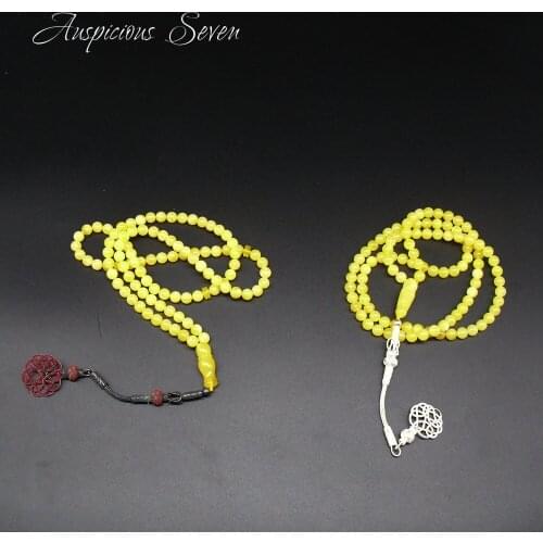 Islamic 99 Prayer Beads Natural Baltic Amber TASBIH Muslim Prayer / TA99-15