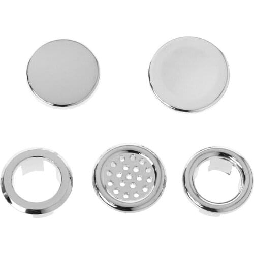 4X7B Bathroom Basin Sink Overflow Ring Six-foot Round Insert Chrome Hole Cover Cap