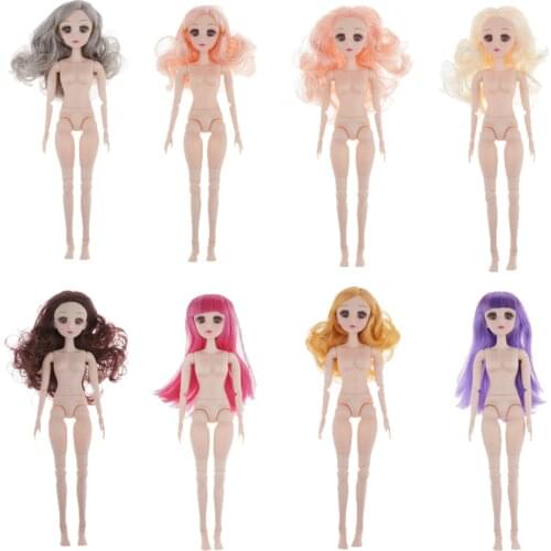 36cm Ball Jointed Doll Princess Girl Body DIY Parts White Skin with Hair