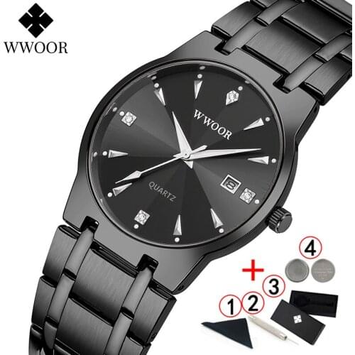 Men Watches 2021 Luxury Brand Stainless Steel Full Black Wristwatches wrist watch Men Top Brand Luxury Sport Business Watch 2022