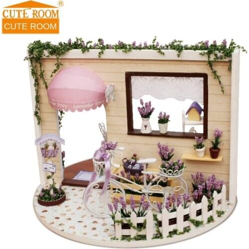 DIY house model toy set sky garden lavender story house assembly scene creative tanabata valentines day birthday gift p234