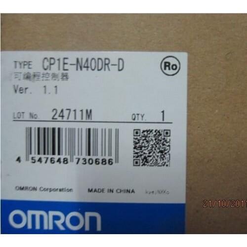 New Original CP1E-N40DR-D CP1E PLC CPU for Omron Sysmac 40 I/O 24DI 16DO Relay