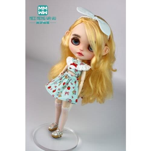 Doll clothes for Blyth Azone OB23 OB24 doll accessoreis Fashion strawberry suit dress