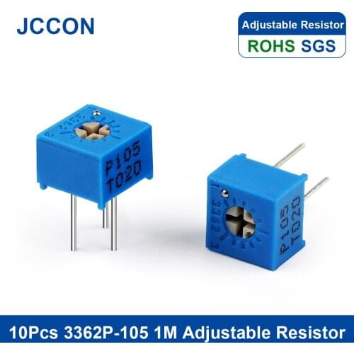 10Pcs 3362P Trimmer Potentiometer Variable Resistor Adjustable Resistance 101 102 103 104 201 202 203 204 501 500 502 503