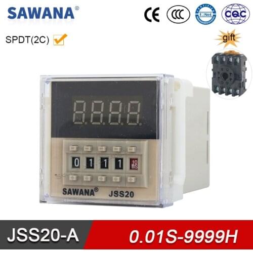 Pre-formulation Time Relay Preset Digital Time SWITCH 110V 220V 380V 24V 0.01S-9999H JSS20-A 8 pin Base Timer Relays