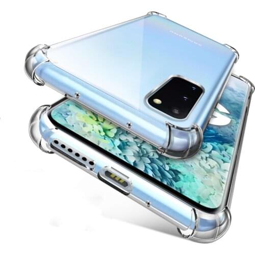 Shockproof Clear Silicone Case For Samsung Galaxy S21 S20 Ultra S10 S9 S8 Plus S10E A01 A11 A21 A21S A31 A41 A51 A71 A50 Cover