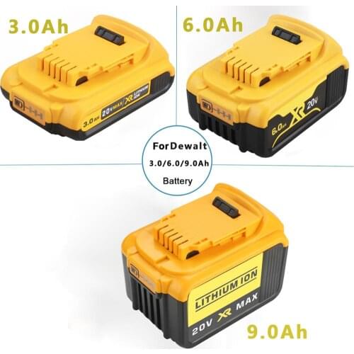 20V 3.0/6.0/9.0Ah MAX XR Battery power tool Replacement for DeWalt DCB184 DCB181 DCB182 DCB200 20V 18Volt Battery
