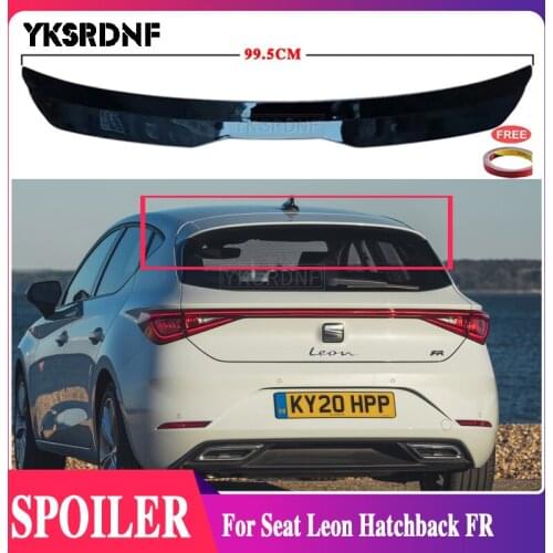 YKSRDNF For Seat Leon Hatchback FR 2020 2021 Spoiler High Quality ABS Material Gloss Black Spoiler Car Styling Spoiler