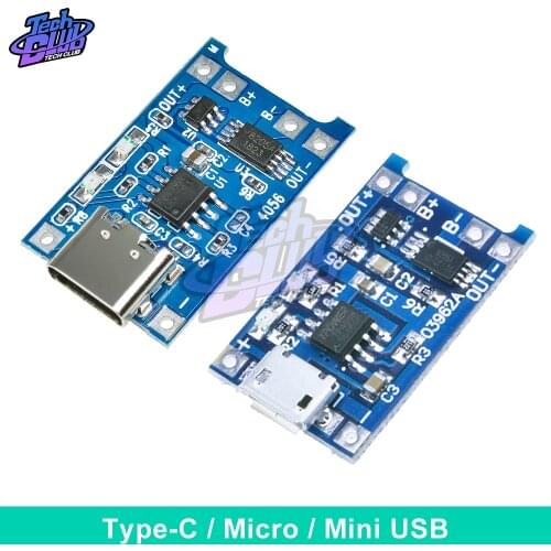 TC4056A TC4056 Lithium Battery Charger Module Type-c /Micro USB TC4056A 5V 1A 18650 Charging Board With Protection Dual Function