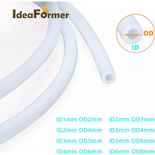 50 Meter White PTFE Tube Pipe For 1.75/3.0mm Filament 3D Printer Printing Head Hot end RepRap Rostock Bowden Extruder Throat