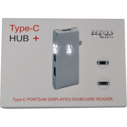 USB C Hub, [6 in 1] USB C Adapter Type-C 3.1 with 2 USB-C 3.0 Ports,SD/TF Card Reader,HDMI 4K&PD Charging for Macbook