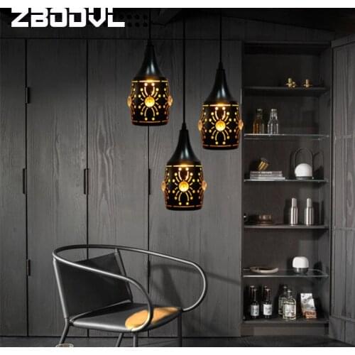 Vintage Industrial Lron Art Pendant Lamp Home Bar Restaurant Round Chandelier Decorative Lampshade pendent light