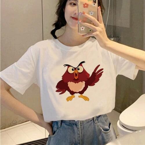 Cartoon cute Owl Design T Shirt Women 90s Harajuku Ullzang Fashion T-shirt Hipster Grunge Top streetclothing