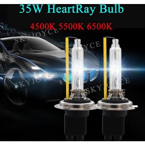 2020 Original 35W HeartRay HID light Bulb H1 H7 D2H 4500K 5500K H11 9005 9006 9012 6500K HID Bulb Fast Bright 35W DLT light Kit