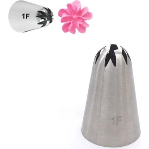 Larger Size 1F Cherry Blossom Decorating Nozzle Icing Tube Pastry Tips Fondant Cake Decorating Sugarcraft Tools Bakeware