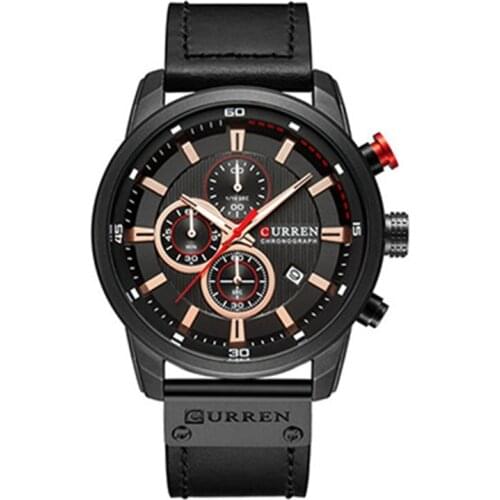 CURREN 2021 Hot Sell Multifunctional Men Watch Six Needles Dial Calendar Function Business Quartz Wristwatch Gifts Montre Homme