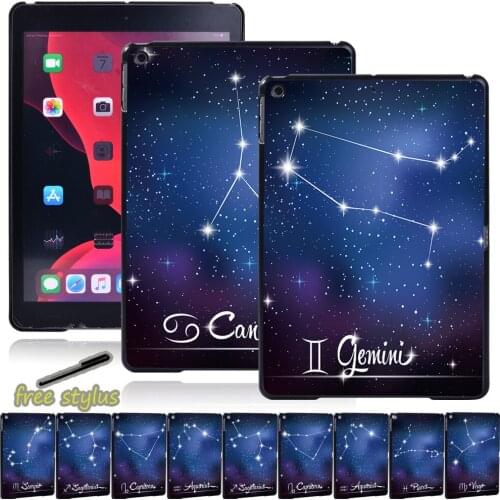 Starry Sky Pattern Tablet Cover Case Suitable for Apple IPad 2019 7th 10.2 Inch Drop Resistance Plastic Tablet Cover Case