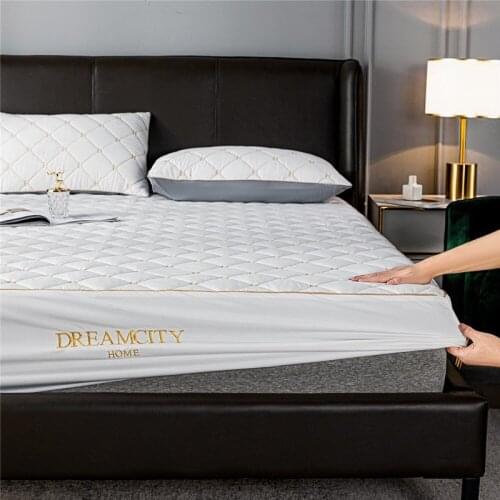 Double Bed Linen Cotton Elastic Fitted Bed Sheet 150 Protective Beds Cover Linen Elastic Band Soft Breathable Bedspread