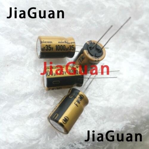 10pcs NEW NICHICON FW 1000UF 35V 12.5X20MM audio 1000UF/35V Electrolytic Capacitor 35V1000uF filter amplifier 35V 1000UF