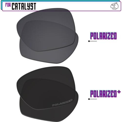 EZReplace Polarized Replacement Lenses for - Oakley Catalyst Sunglasses - BlackP Plus-BlackIRP