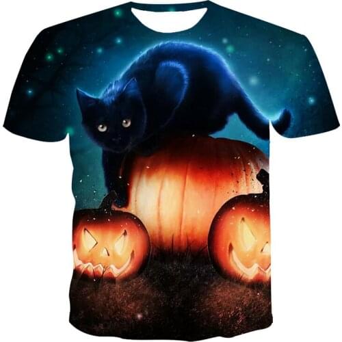 Halloween T-shirt, childrens horror T-shirt, mens 3D printed T-shirt, Christmas T-shirt, large printed T-shirt, 6xl, 2021 New