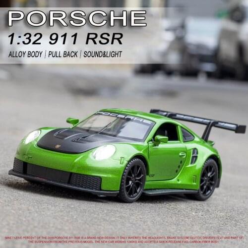 Toy Car Diecast 1:32 Scale Miniature Porsche 911 997 Alloy Car Model Metal Vehicle Collection Gifts for Children Christmas Toys