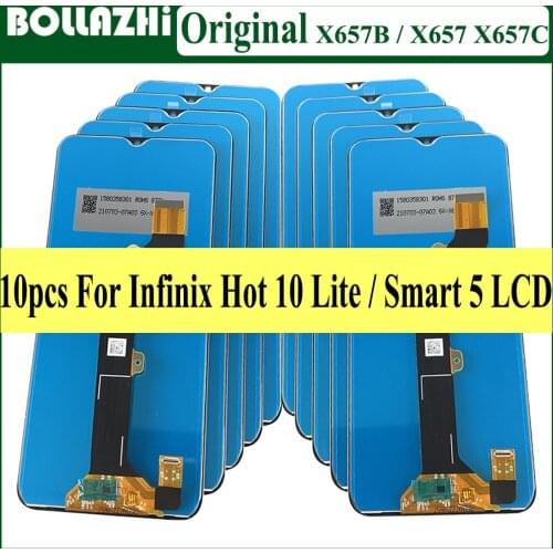 Lot 10pcs Test LCD For Infinix Smart 5 X657 X657C Hot 10 Lite X657B LCD Display Touch Screen Digitizer Assembly Replacement part