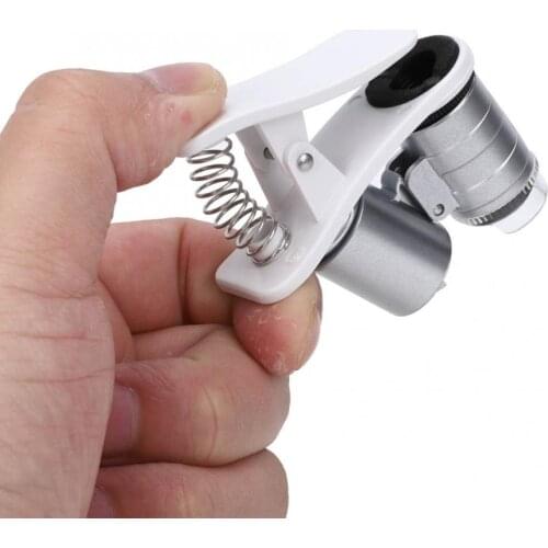 Magnifier 60X Mini Microscope Pocket Loupe Magnifying Glass Counterfeit Detector Magnifier With LED Light