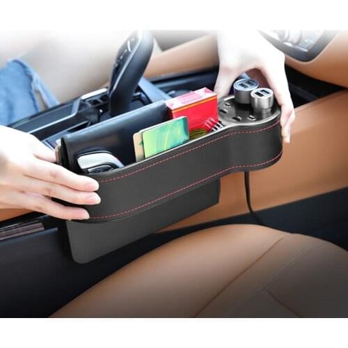 Onever Multi-Use Intelligent Protection Car Seat Gap Storage Box Car Seat Side Slit With Voltage Display Car Interior