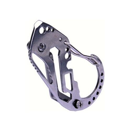 EDC Stainless Multi Tools Keychain Screwdriver Wrench Carabiner Pocket Tools