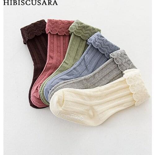 Fashion Baby Girls Cute Princess Lace Socks Cotton Striped Kids Infant Summer Spring Sox Non-Slip Socks For 0-4 Yrs