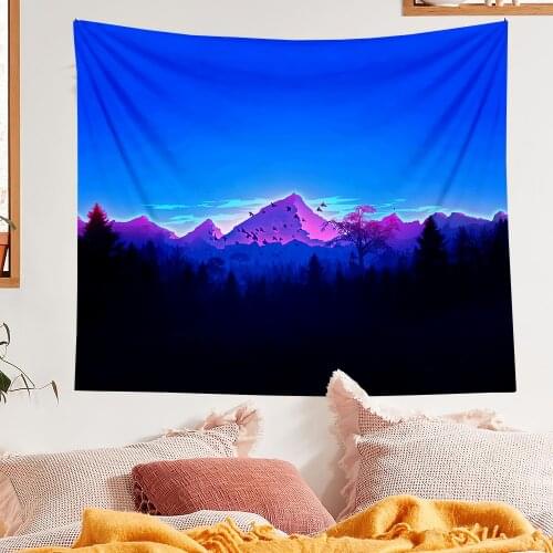 Retro Car Living Room Boho Wall Art Decor Prints Colorful Rainbow Wall Tapestry Hanging Flowers Decor for Girls Dorm Decoration