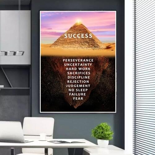 Wall Art HD Printed Pictures Canvas Inspirational Success Posters Prints Home Wall Decor Modular Nordic Painting For Living Room