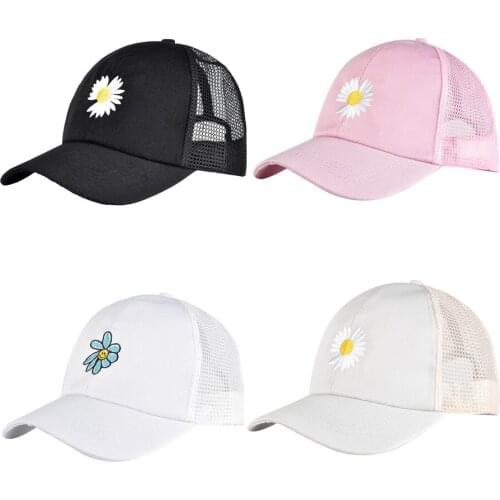New cotton baseball cap chrysanthemum pattern caps men women Rose embroidery cap outdoor adjustable sports hat