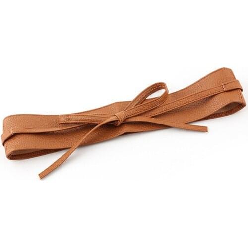 2021 new ladies all-match spring, summer and autumn dress clothing accessories wide ribbon bow belt