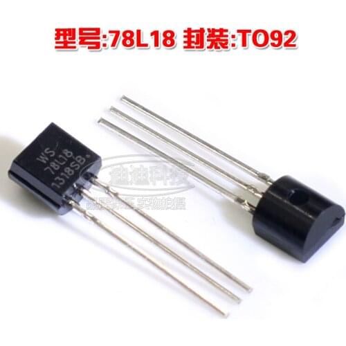 New 78L18 TO-92 three-terminal regulator output 18V 0.1A WS78L18 to92 straight