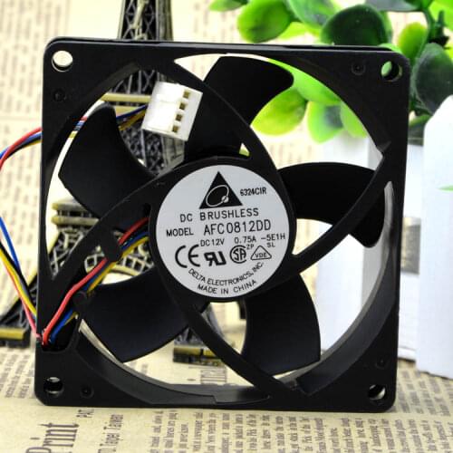 Brand new original 8020 8CM 12V0.75A double ball PWM automatic speed control fan AFC0812DD