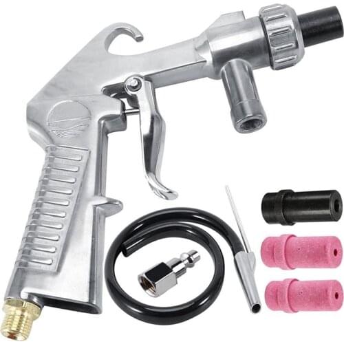 TOP Sandblaster Feed Blast Air Siphon Sand Blasting Abrasive Tool Ceramic Nozzles Tips Kit Power Tools Sprayer