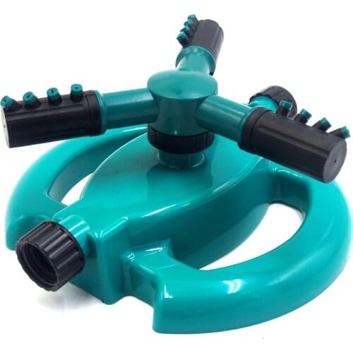 Plstic DIY Automatic Rotation Plant Watering Irrigation Tool Three-pronged Lawn Sprinkler Farm cooling Seedling Moisturizing